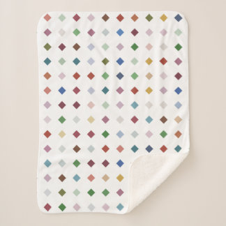 Sherpa Elegante diseño de manta de mosaico geométrico de