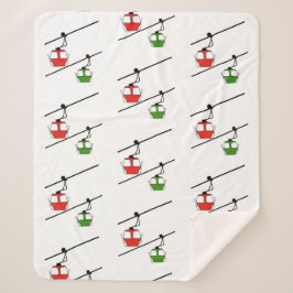 Sherpa Góndolas rojas y verdes sobre una manta blanca