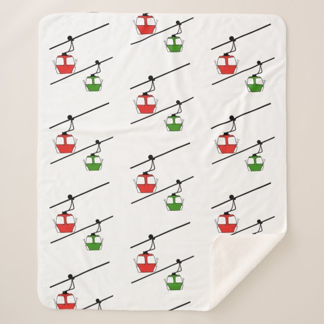 Sherpa Góndolas rojas y verdes sobre una manta blanca (Anverso)