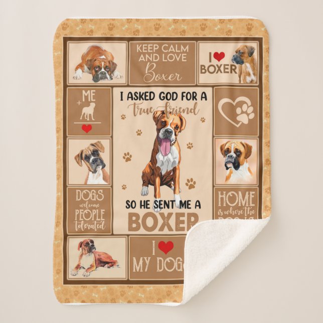Sherpa La manta de perro de la Boxer personalizada, (Anverso)