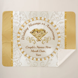 Sherpa Magnífica manta personalizada para regalo de Boda