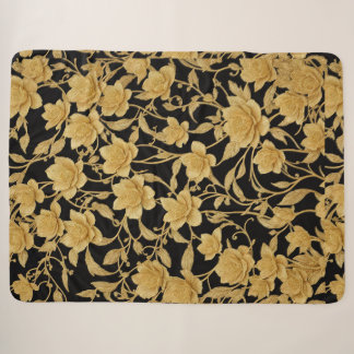 Sherpa Manta con estampado floral oscuro