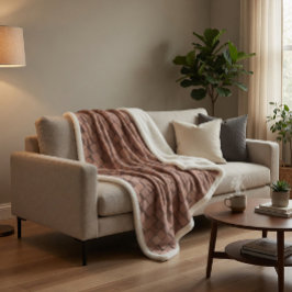 Sherpa Manta con Patrón de Cubo 3D Geométrico Terroso Cál