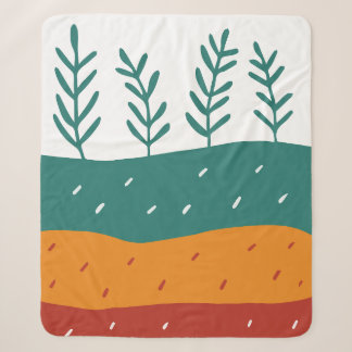 Sherpa Manta de Arte Botánico Minimalista en Capas