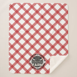 Sherpa Manta de Cachorros de Hierba Vamos Plaid Rojo
