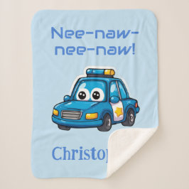 Sherpa Manta de Coche de Policía, Personalizada para Niño