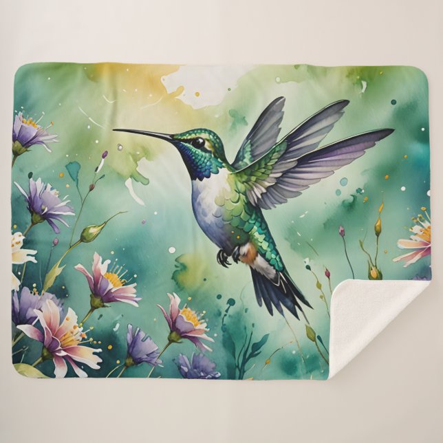 Sherpa manta de colibrí floral (Anverso (horizontal))