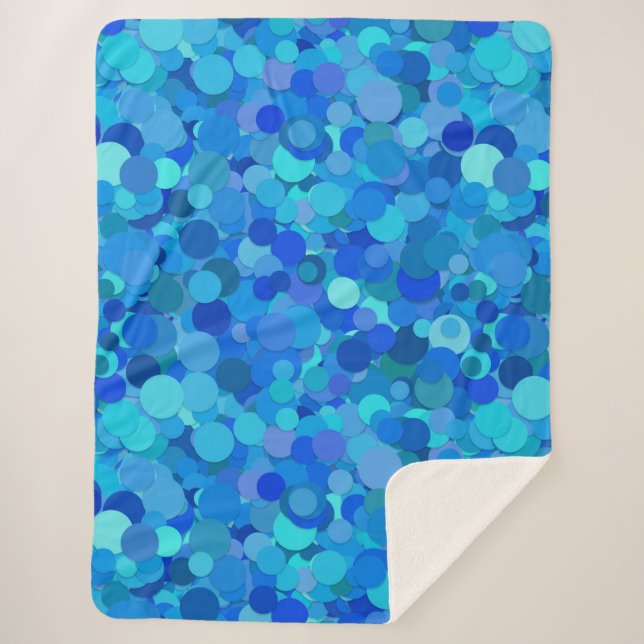 Sherpa manta de confeti de punto azul (Anverso)