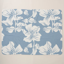 Sherpa Manta de felpa acogedora de arte de línea floral a
