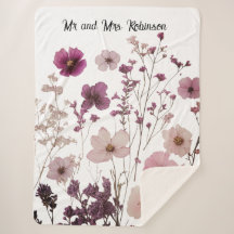 manta de flores secas prensadas personalizado