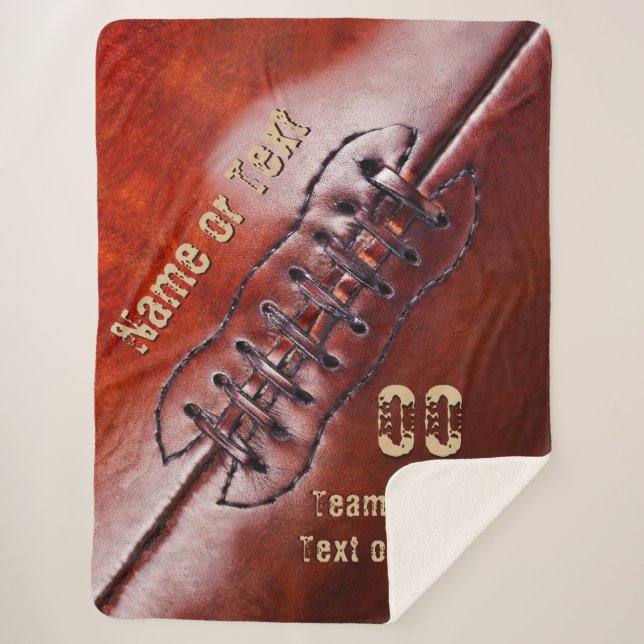 Sherpa Manta de Fútbol Personalizada más Fría en 3 Tamaño (Anverso)