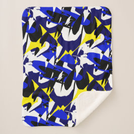 Sherpa Manta de geometría de arte abstracto única