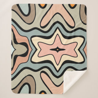 Sherpa Manta de lanzamiento de arte abstracto retro Starb