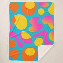 Manta de pop abstracto retro audaz