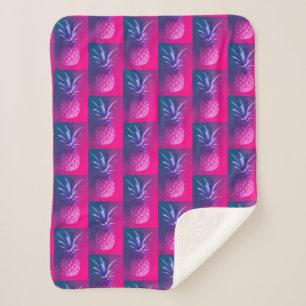Sherpa Manta divertida rosa púrpura piña deliciosa