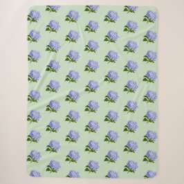 Sherpa Manta Floral de Hortensias