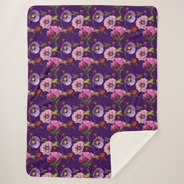 Sherpa Manta floral grande (Anverso)