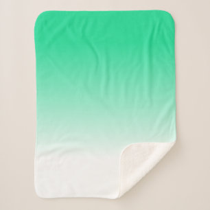 Sherpa Manta minimalista de colores blanco y turquesa