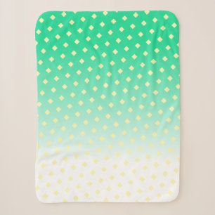 Sherpa Manta minimalista de colores blanco y turquesa