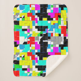 Sherpa Manta para echar con arte abstracto de bloques col