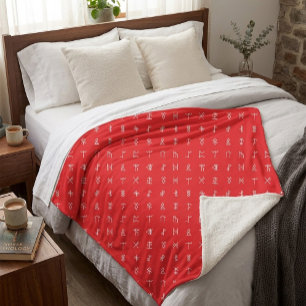 Sherpa Manta Personalizada con Monograma y Símbolo Rúnico