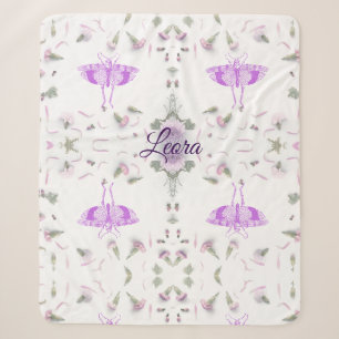 Sherpa Manta Personalizada con Nombre de Mariposa