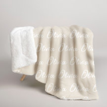 Manta Personalizada de Beige Suave para Niños y Ab