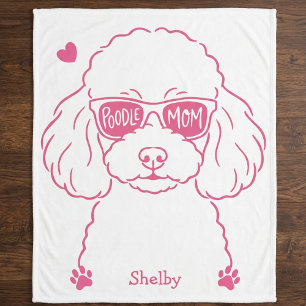Sherpa Manta personalizada de caniche para mamá de perro 