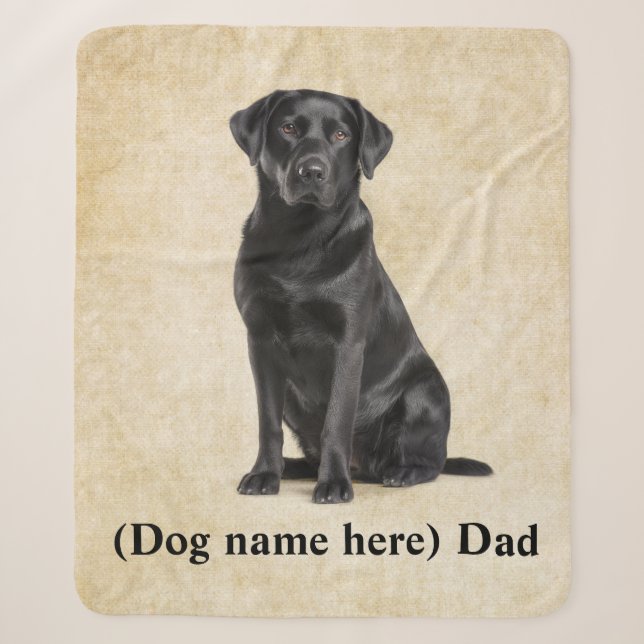 Sherpa Manta personalizada para papá de Labrador Retrieve (Anverso)