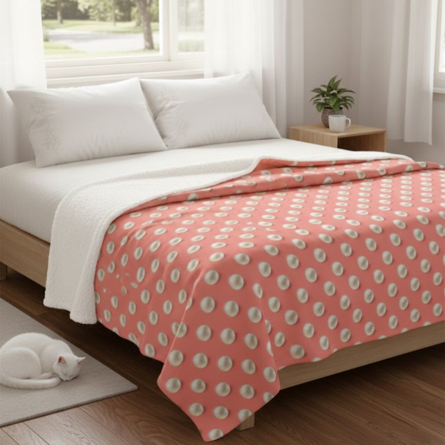 Sherpa Manta suave elegante de coral y perlas (Subido por el creador)