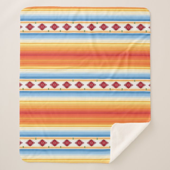 Sherpa Manta tradicional de Serape del mexicano (Anverso)