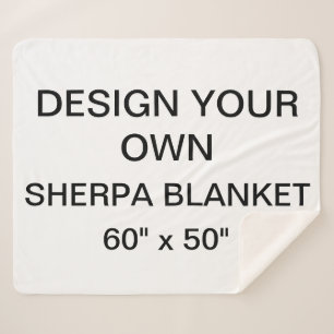 Sherpa MED personalizado personalizado. 60" x 50" manta