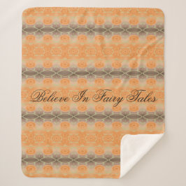 Sherpa Naranja suave y manta marrón