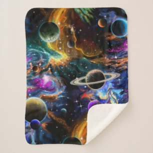Sherpa Nebulosa de galaxia espacial, planetas, manta de S