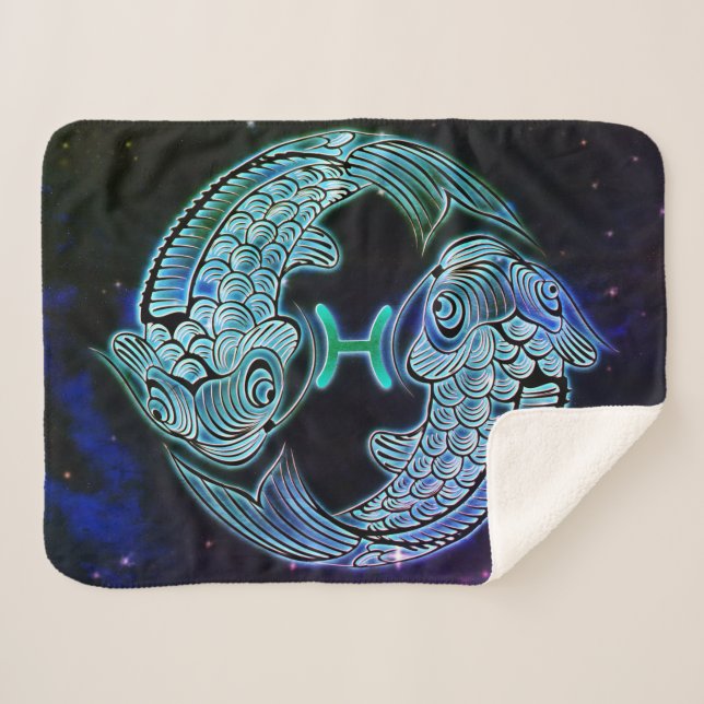 Sherpa orina la manta de zodiac pez (Anverso (horizontal))