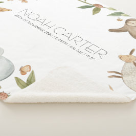 Sherpa Una manta personalizada para niños de animales de 