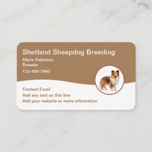 Shetland Sheepdog Breeder tarjetas de negocios mod