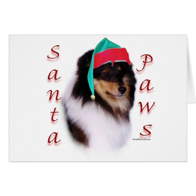 Shetland Sheepdog Santa Paws (Anverso (Horizontal))