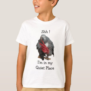 ¡Shh!" Camiseta "Study" de chico de loro gris afri