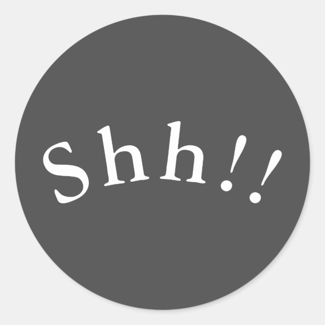 ¡Shh! Pegatina (Anverso)