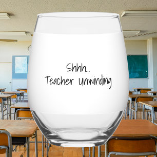 “Shhh…El Profesor se Relaja” Vaso de Vino Personal