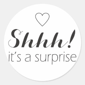 Shhh es un pegatina sorpresa con corazón
