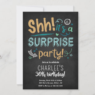Shhh es una invitación sorpresa para la fiesta de