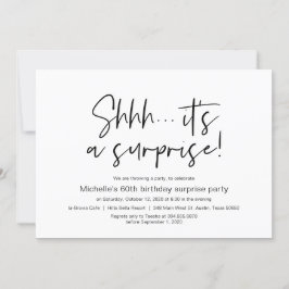 Shhh, es una invitación sorpresa para la fiesta de