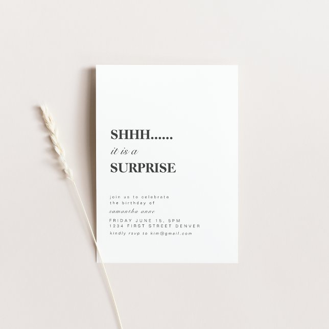 Shhh. Es una invitación sorpresa para una fiesta d (Subido por el creador)