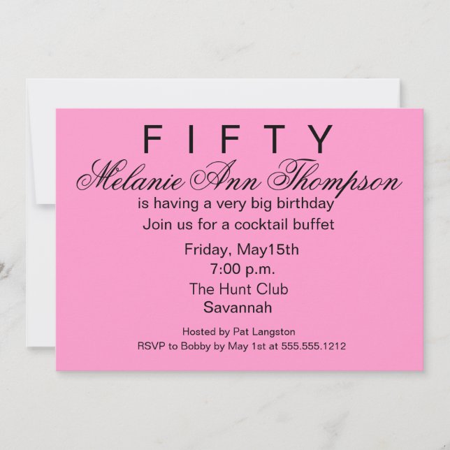 Shhh, es una sorpresiva invitación de cumpleaños n (Anverso)