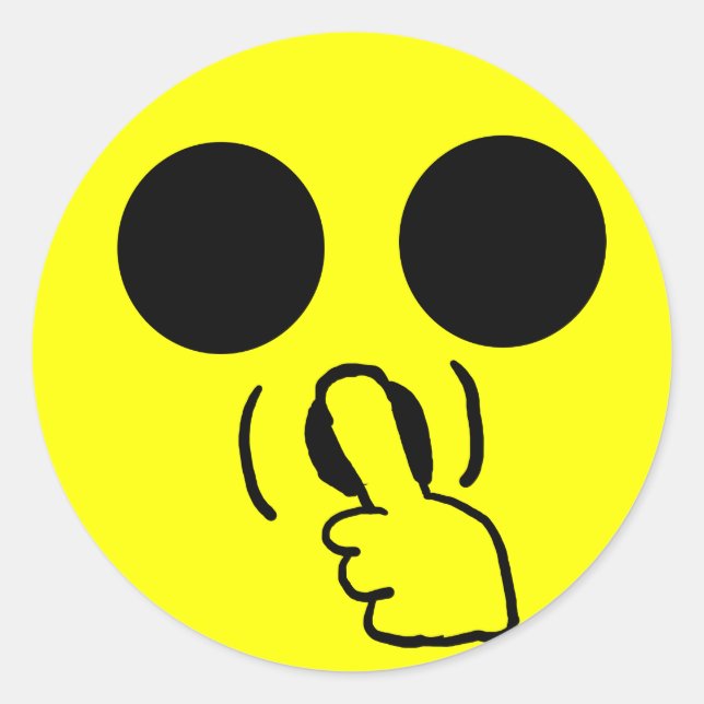 Shhh face Pegatina (Anverso)