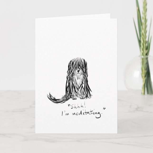 ¡Shhh! Soy tarjeta de felicitación Meditating del (Anverso)