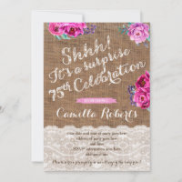¡Shhh! Tarjeta de invitación de cumpleaños número