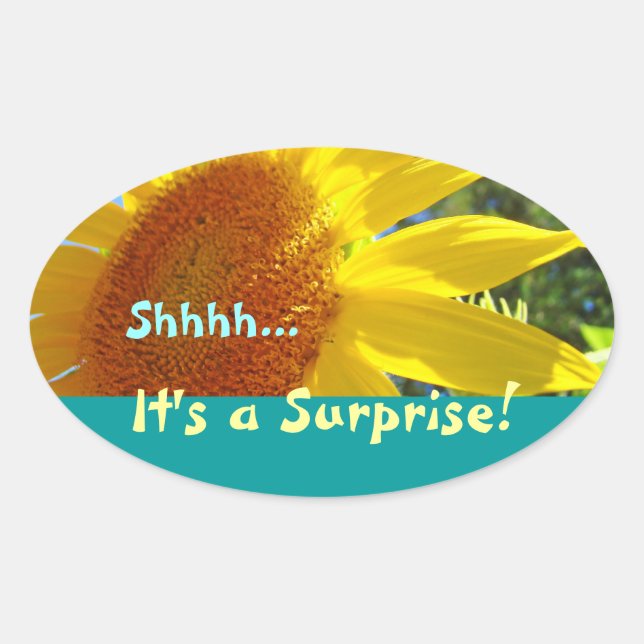 Shhhh... ¡Es una sorpresa! Invitaciones a pegatina (Anverso)